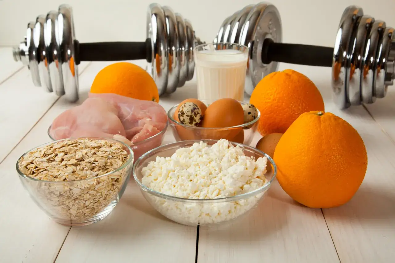 Gesunde Mahlzeit vor dem Training