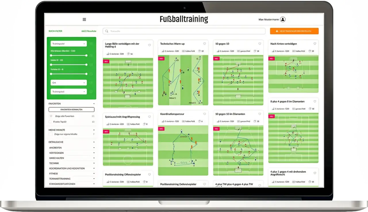 DFB Trainingsplanung Grafik Tool Screenshot